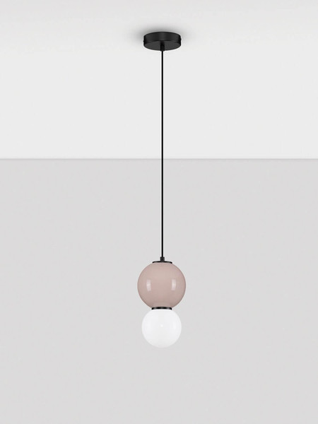 Nova Luce LED Pendelleuchte Noesis 4W warmweiss 3000K Mokka Schwarz Opal Glas Metall Ø15cm 9009200