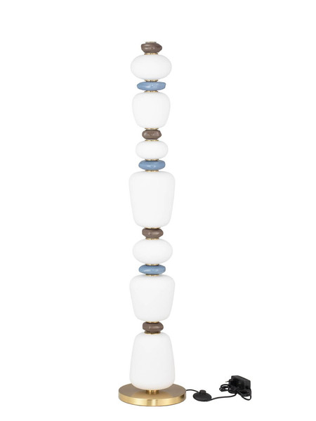 Nova Luce LED Stehleuchte Palo dimmbar 33W warmweiss 3000K Mehrfarbig Glas Metall 130,5cm 9009208