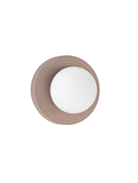 Nova Luce Wandleuchte Orbique G9 Mokka Opal Glas Keramik Ø22cm 9009210