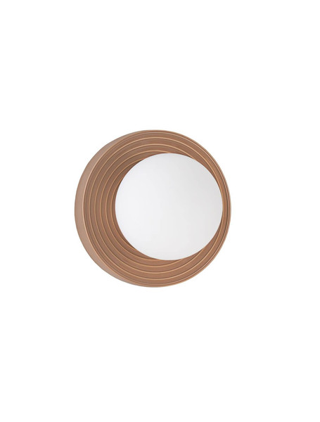 Nova Luce Wandleuchte Orbique G9 Karamell Opal Glas Keramik Ø22cm 9009212