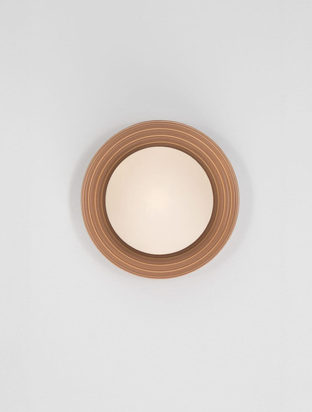 Nova Luce Wandleuchte Orbique G9 Karamell Opal Glas Keramik Ø22cm 9009212