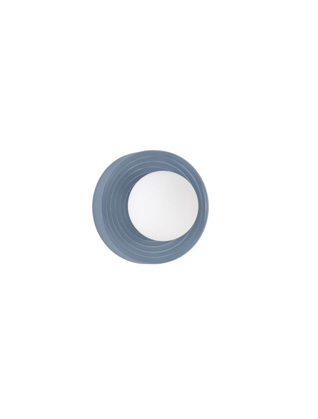 Nova Luce Wandleuchte Orbique G9 Graublau Opal Glas Keramik Ø16cm 9009213