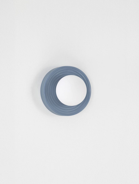 Nova Luce Wandleuchte Orbique G9 Graublau Opal Glas Keramik Ø16cm 9009213