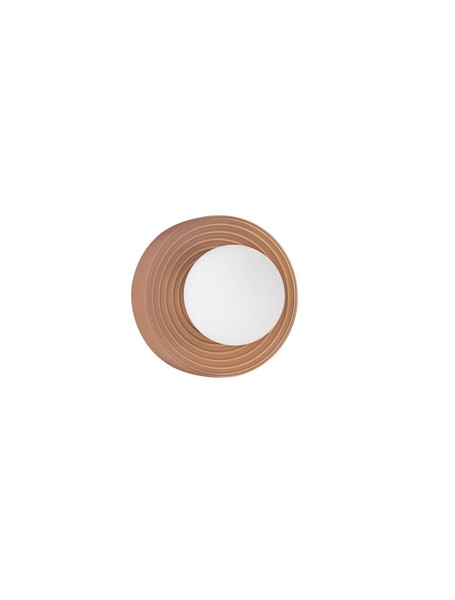 Nova Luce Wandleuchte Orbique G9 Karamell Opal Glas Keramik Ø16cm 9009216