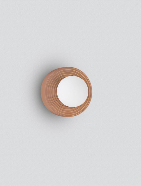Nova Luce Wandleuchte Orbique G9 Karamell Opal Glas Keramik Ø16cm 9009216