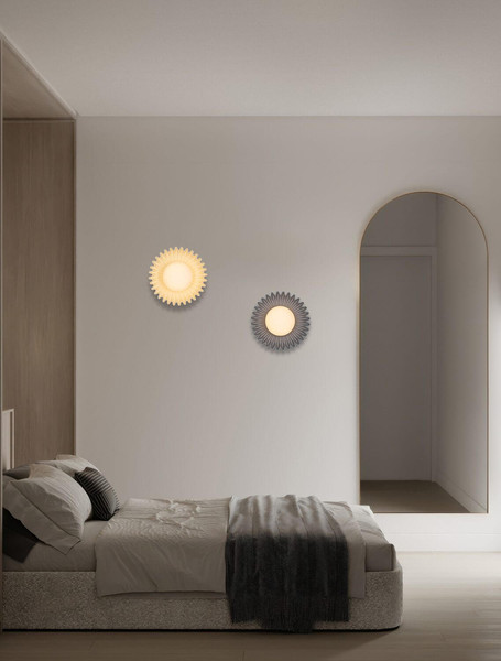 Nova Luce Wandleuchte Petel G9 Creme Opal Glas Keramik Ø23,5cm 9009218