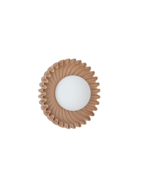 Nova Luce Wandleuchte Petel G9 Karamell Opal Glas Keramik Ø23,5cm 9009220