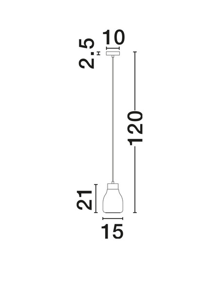Nova Luce Pendelleuchte Blacu E27 Rauchgrau Schwarz Glas Metall Ø15cm 9009270