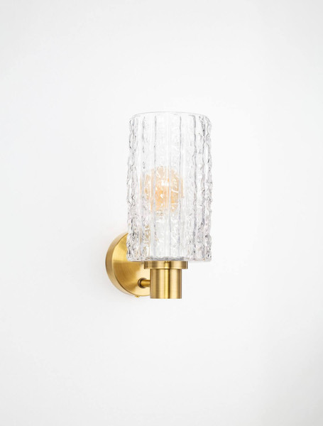 Nova Luce Wandleuchte Certa E27 Klar Messinggold Glas Metall 25,5x17,5cm 9009277