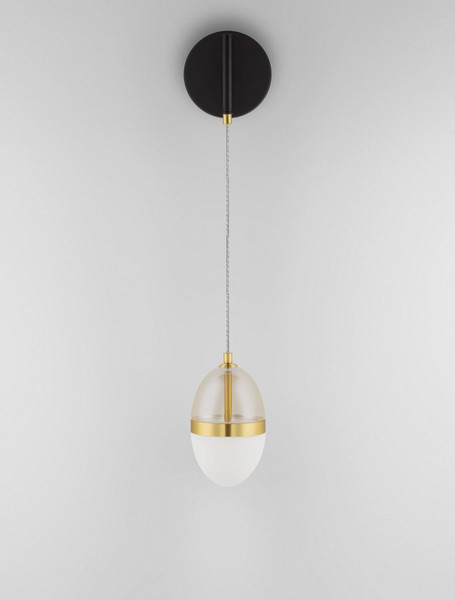 Nova Luce LED Wandleuchte Egna 13W warmweiss 3000K Cognac Gold Opal Glas Metall 48x12cm 9009282
