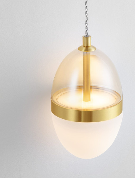 Nova Luce LED Wandleuchte Egna 13W warmweiss 3000K Cognac Gold Opal Glas Metall 48x12cm 9009282
