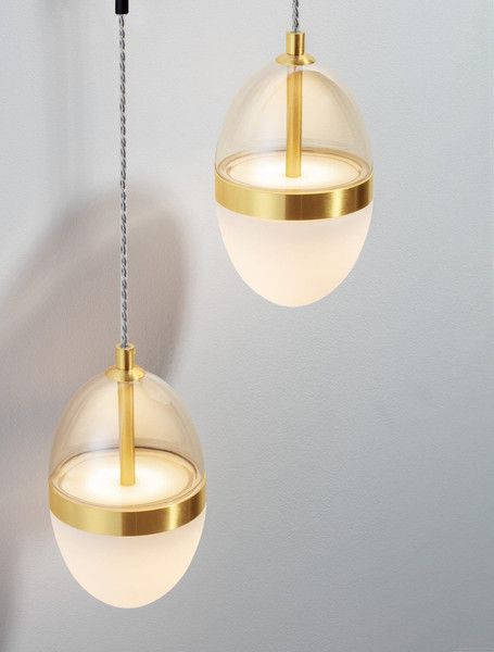 Nova Luce LED Wandleuchte Egna 24W warmweiss 3000K Cognac Gold Opal Glas Metall 76x27cm 9009283