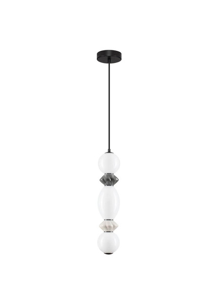 Nova Luce LED Pendelleuchte Pallina dimmbar 14W warmweiss 3000K Mehrfarbig Glas Metall Ø12cm 9009302