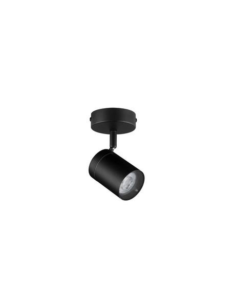 Nova Luce Deckenleuchte Alma GU10 IP44 Schwarz Aluminium Ø8cm 9011313