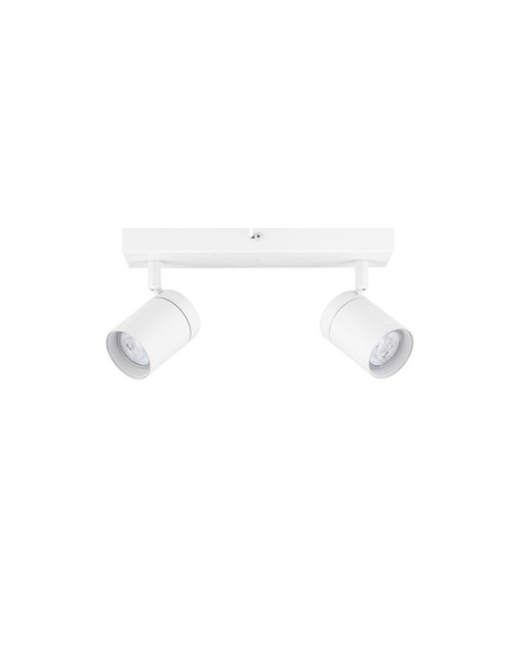 Nova Luce Deckenleuchte Alma 2-flammig 2xGU10 IP44 Weiß Aluminium 37x13cm 9011316