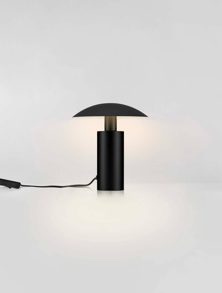 Nova Luce LED Tischleuchte Karpos 5W warmweiss 3000K Schwarz Metall Ø20cm 9011321
