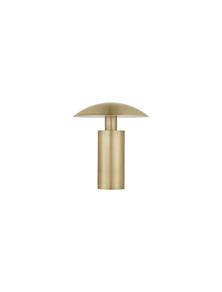 Nova Luce LED Tischleuchte Karpos 5W warmweiss 3000K Altmessing Metall Ø20cm 9011322