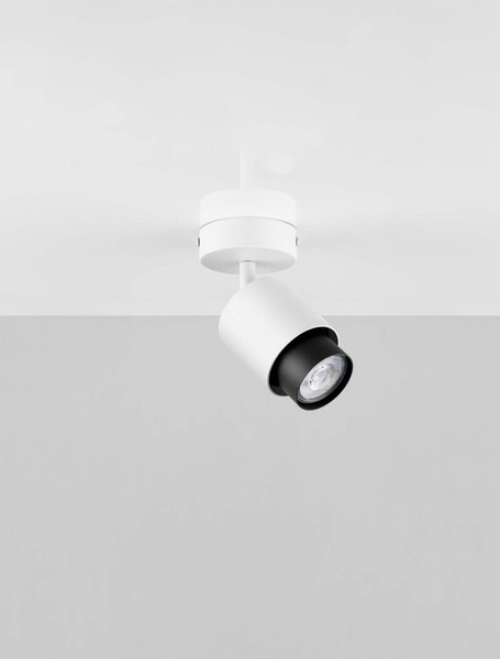 Nova Luce Deckenstrahler Ison schwenkbar GU10 Weiß Metall Ø8cm 9011324