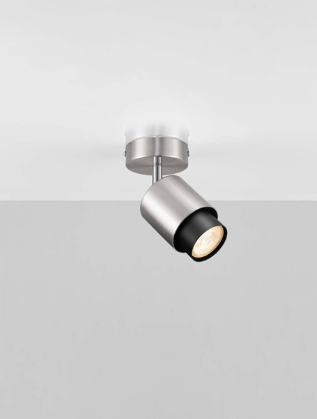 Nova Luce Deckenstrahler Ison schwenkbar GU10 Nickel Metall Ø8cm 9011325