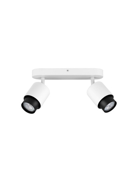 Nova Luce Deckenstrahler Ison schwenkbar 2-flammig 2xGU10 Weiß Metall 40x17cm 9011326