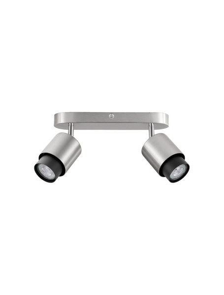 Nova Luce Deckenstrahler Ison schwenkbar 2-flammig 2xGU10 Nickel Metall 40x17cm 9011327