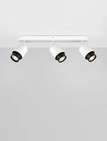 Nova Luce Deckenstrahler Ison schwenkbar 3-flammig 3xGU10 Weiß Metall 48x17cm 9011328