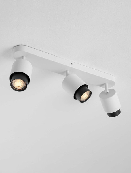 Nova Luce Deckenstrahler Ison schwenkbar 3-flammig 3xGU10 Weiß Metall 48x17cm 9011328