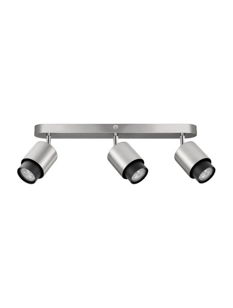 Nova Luce Deckenstrahler Ison schwenkbar 3-flammig 3xGU10 Nickel Metall 48x17cm 9011329