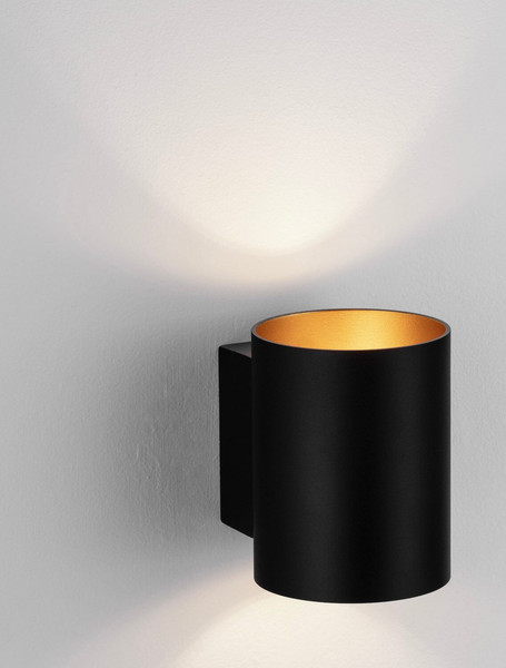 Nova Luce Wandleuchte Dazle G9 Schwarz Gold Aluminium Ø8cm 9011331