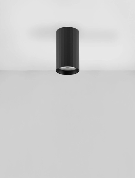 Nova Luce Deckenleuchte Mare GU10 Schwarz Aluminium Ø5,5cm 9011333