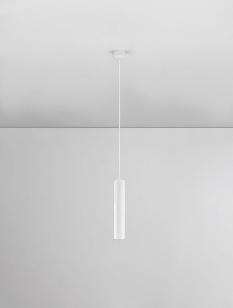 Nova Luce Pendelleuchte Mare GU10 Weiß Aluminium Ø5,5cm 9011334