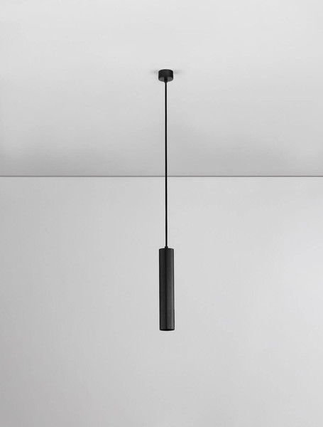 Nova Luce Pendelleuchte Mare GU10 Schwarz Aluminium Ø5,5cm 9011335