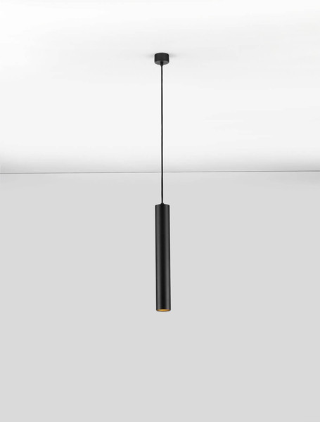 Nova Luce Pendelleuchte Ami GU10 Schwarz Aluminium Ø5,5cm 9011337
