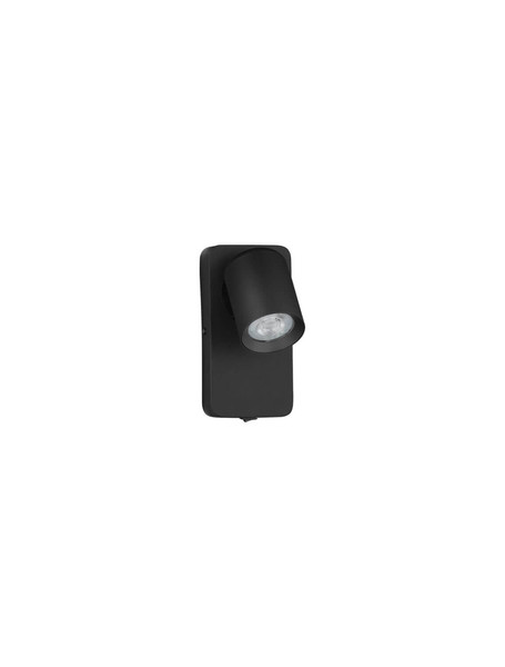 Nova Luce Wandleuchte Cosmina schwenkbar GU10 Schwarz Aluminium Ø11cm 9011338
