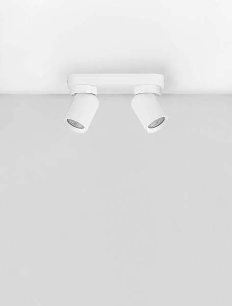 Nova Luce Deckenstrahler Amecy schwenkbar 2-flammig 2xGU10 Weiß Aluminium 22x12,5cm 9011341