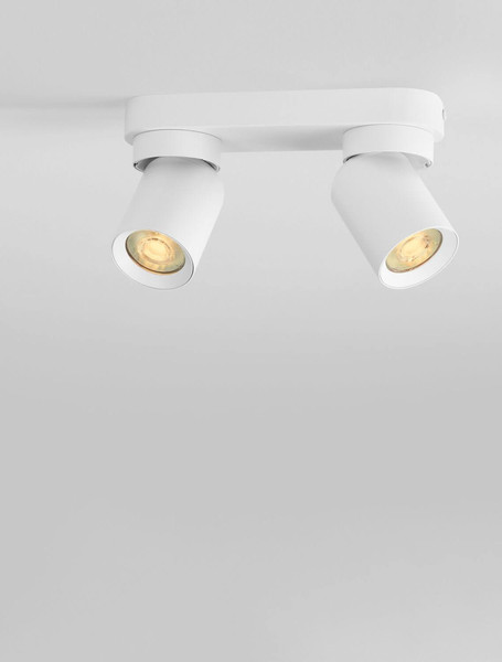 Nova Luce Deckenstrahler Amecy schwenkbar 2-flammig 2xGU10 Weiß Aluminium 22x12,5cm 9011341