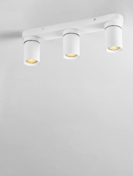 Nova Luce Deckenstrahler Amecy schwenkbar 3-flammig 3xGU10 Weiß Aluminium 39x12,5cm 9011343