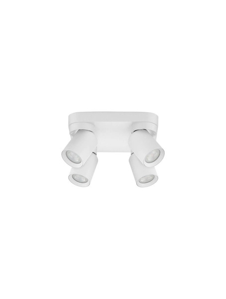 Nova Luce Deckenstrahler Amecy schwenkbar 4-flammig 4xGU10 Weiß Aluminium 22x22cm 9011345