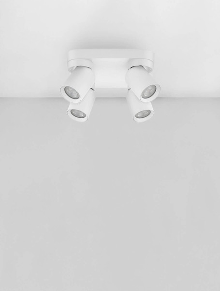 Nova Luce Deckenstrahler Amecy schwenkbar 4-flammig 4xGU10 Weiß Aluminium 22x22cm 9011345