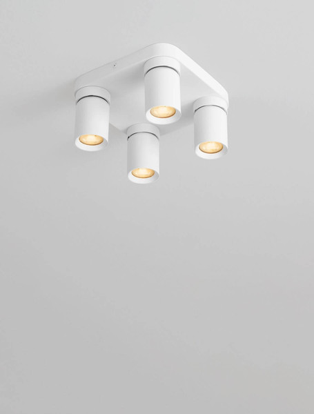 Nova Luce Deckenstrahler Amecy schwenkbar 4-flammig 4xGU10 Weiß Aluminium 22x22cm 9011345