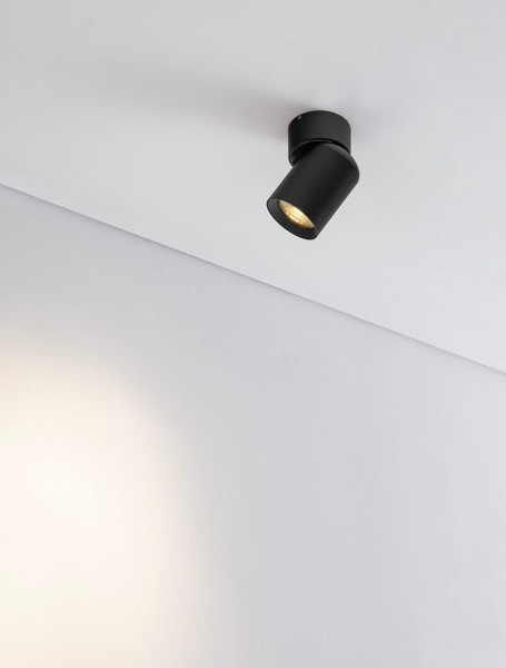 Nova Luce Deckenstrahler Amecy schwenkbar GU10 Schwarz Aluminium Ø6cm 9011346