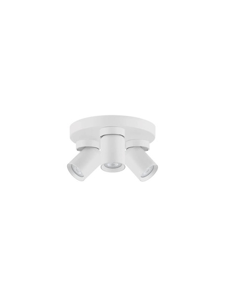 Nova Luce Deckenstrahler Amecy schwenkbar 3-flammig 3xGU10 Weiß Aluminium Ø22cm 9011349