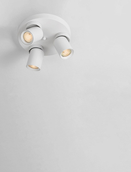 Nova Luce Deckenstrahler Amecy schwenkbar 3-flammig 3xGU10 Weiß Aluminium Ø22cm 9011349