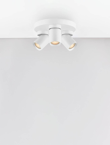 Nova Luce Deckenstrahler Amecy schwenkbar 3-flammig 3xGU10 Weiß Aluminium Ø22cm 9011349