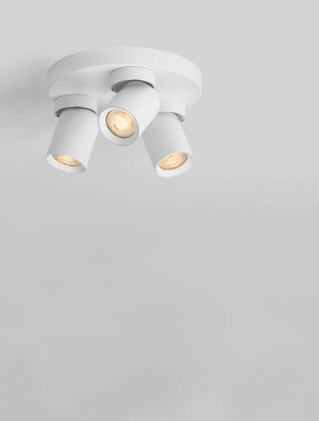 Nova Luce Deckenstrahler Amecy schwenkbar 3-flammig 3xGU10 Weiß Aluminium Ø22cm 9011349