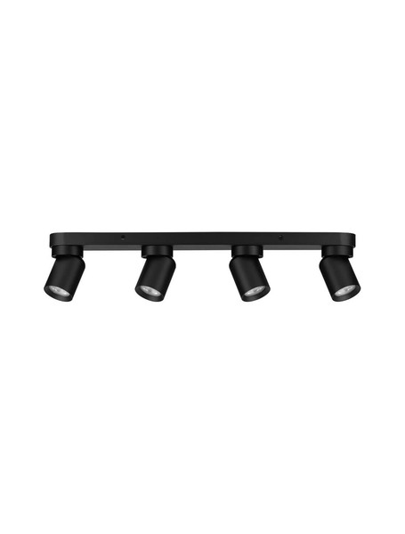 Nova Luce Deckenstrahler Amecy schwenkbar 4-flammig 4xGU10 Schwarz Aluminium 60x12,5cm 9011350