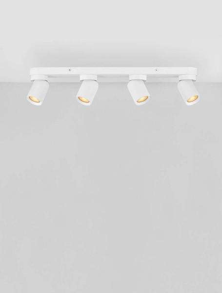 Nova Luce Deckenstrahler Amecy schwenkbar 4-flammig 4xGU10 Weiß Aluminium 60x12,5cm 9011351
