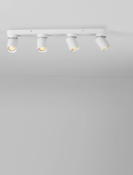 Nova Luce Deckenstrahler Amecy schwenkbar 4-flammig 4xGU10 Weiß Aluminium 60x12,5cm 9011351