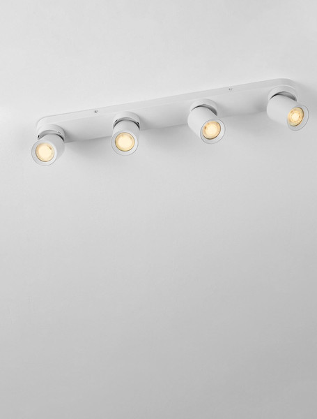 Nova Luce Deckenstrahler Amecy schwenkbar 4-flammig 4xGU10 Weiß Aluminium 60x12,5cm 9011351
