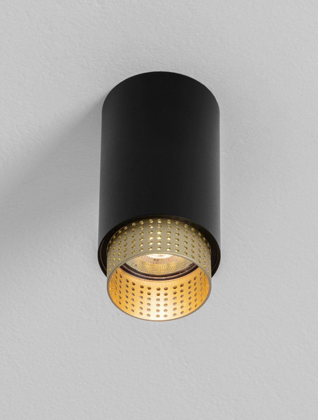 Nova Luce Deckenleuchte Nessi GU10 Schwarz Gold Aluminium Ø6x12cm 9011401